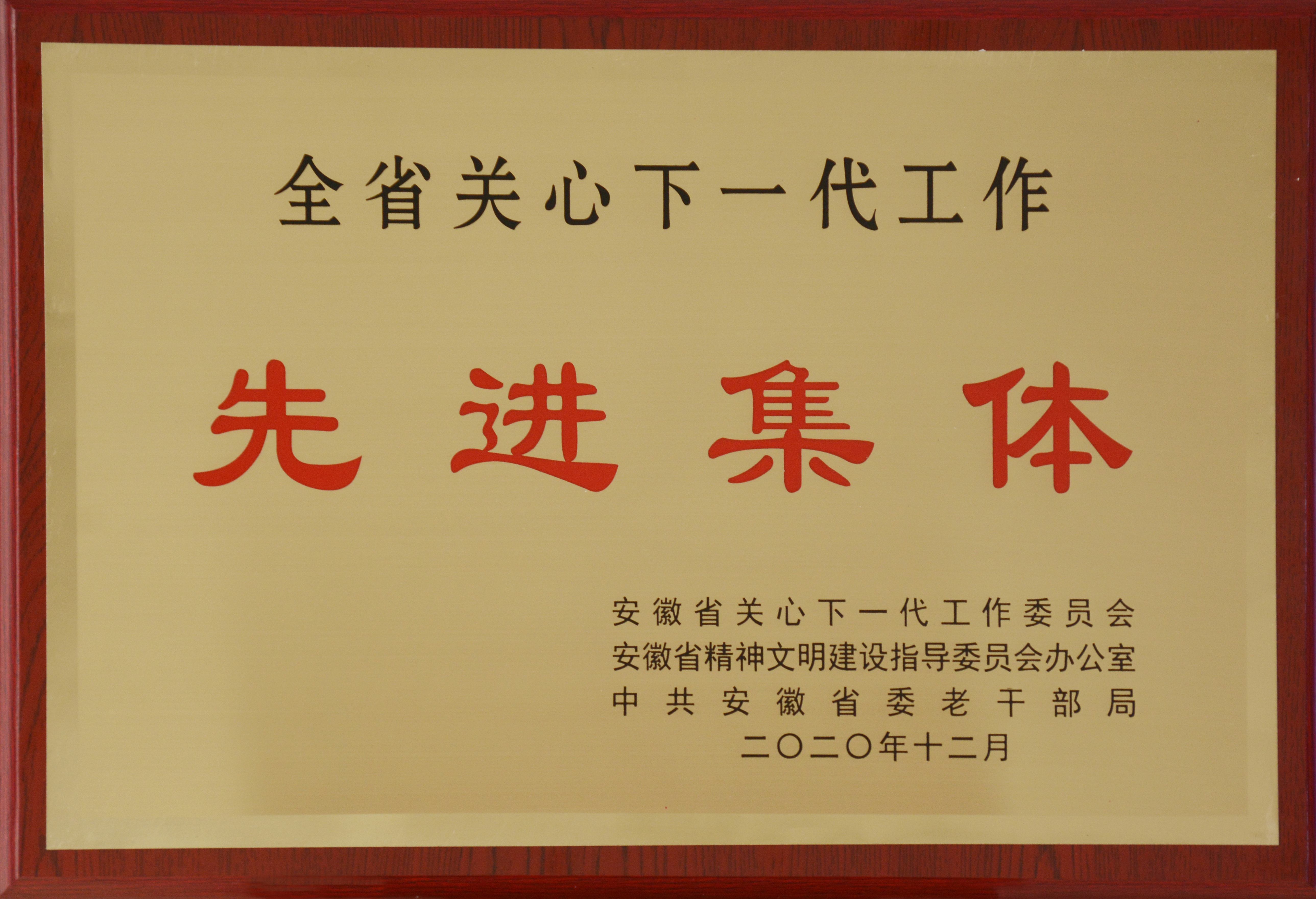 合肥学院关工委荣誉墙